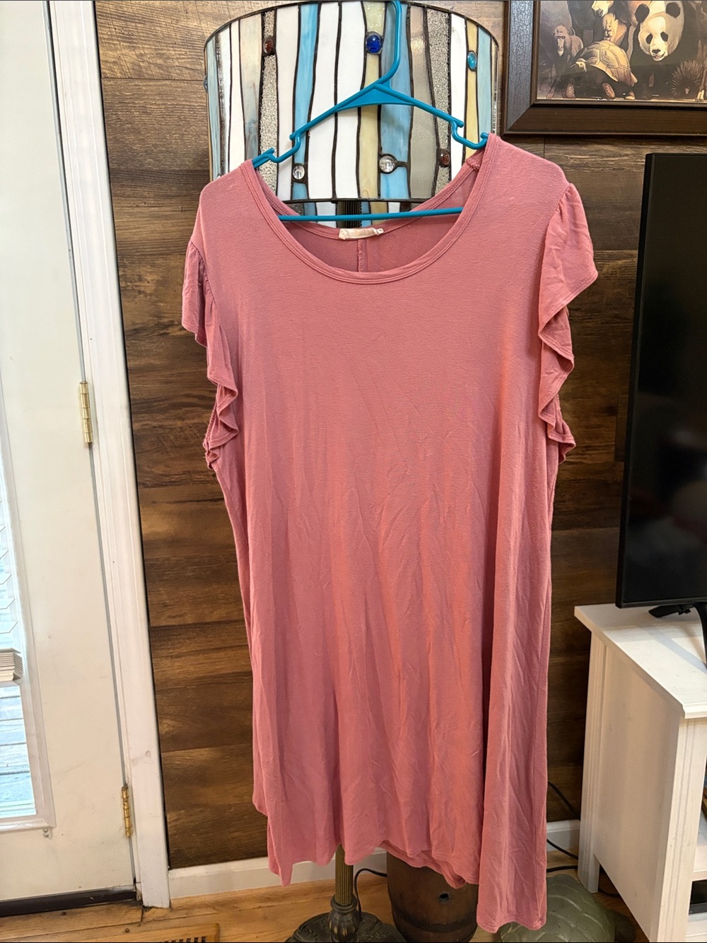 Forever 21 Rose Mauve Scoop Neck Top
